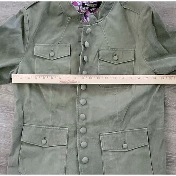 Twiggy Jacket Suede Leather Green Barbie Pink Purple Lining Coat Jackets - Picture 11 of 15